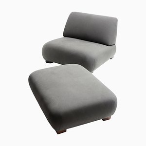 Cadaqués Lounge Chair and Ottoman by Federico Correa, Set of 2