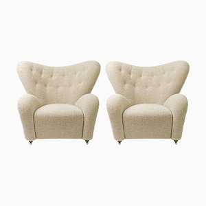 Beige Sahco Zero the Tired Man Sessel von Lassen, 2er Set