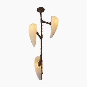 Cast Bronze Hanging Lamp by William Guillon