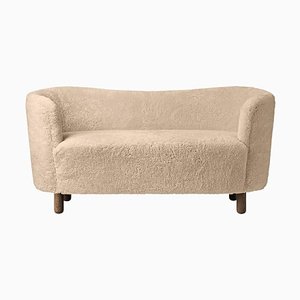 Honey Sheepskin and Smoked Oak Mingle Sofa by Lassen