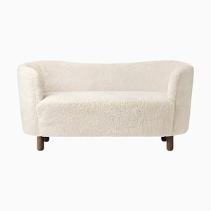 Mingle Sofa aus geräuchertem Schafsfell in Off White von Lassen