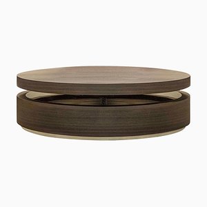Walnut and Brass Ego Coffee Table by LK Edition