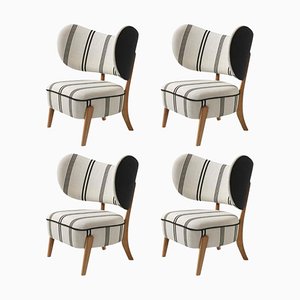 Dedar/Linear Tmbo Lounge Chairs by Mazo Design, Set of 4