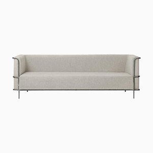 Beige Modernist Three-Seater Sofa by Kristina Dam Studio