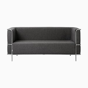Gray Modernist Two-Seater Sofa by Kristina Dam Studio