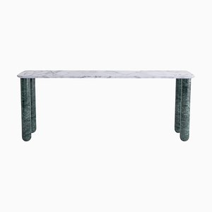 Large White and Green Marble Sunday Dining Table by Jean-Baptiste Souletie