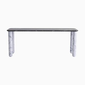 Large Black and White Marble Sunday Dining Table by Jean-Baptiste Souletie