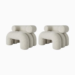 Set of Pearl Aurora Armchairs by Nelson Araujo