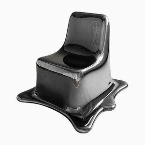 Melting Chair aus schwarzem Chrom von Philipp Aduatz