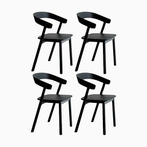 Nude Dining Chair in Black by Made by Choice, Set of 4