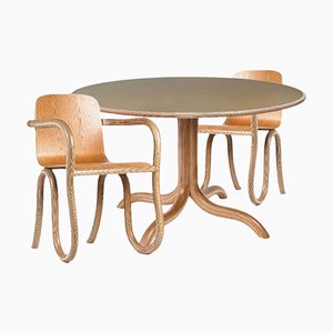 Tavolo da pranzo originale Kolho con sedie Natural di Made by Choice, set di 3