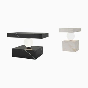 CS Coffee Table in Marquinia and Side Table in Calacatta Gold by Sissy Daniele, Set of 2