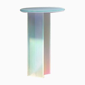 Isola Dichroic Satin Glass T Side Table by Brajak Vitberg