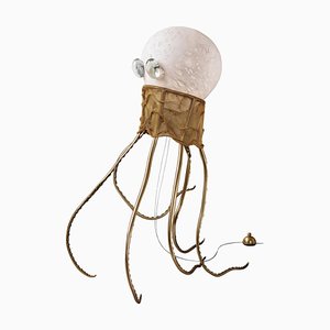 Octopus Floor Lamp Sculpture by Ludovic Clément Darmont
