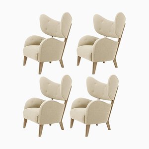 Poltrone Sahco Zero My Own Chair beige di Lassen, set di 4