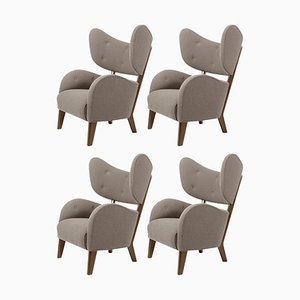 Fauteuil My Own Chair Beige Raf Simons Vidar 3 en Chêne Fumé par Lassen, Set de 4