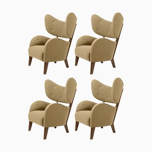 Honey Raf Simons Vidar 3 My Own Sessel aus Räuchereiche by Lassen, 4 . Set