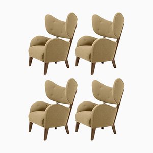 Honey Raf Simons Vidar 3 Smoked Oak My Own Lounge Chairs by Lassen, Set of 4