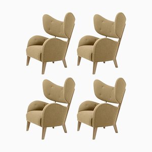 Honey Raf Simons Vidar 3 Natural Oak My Own Lounge Chairs by Lassen, Set of 4