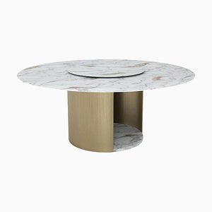 Round Marble Milos Dining Table by Giorgio Bonaguro