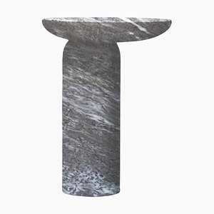 Marble Side Table Sculpted by Frederic Saulou