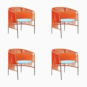 Orange Mint Caribe Sessel von Sebastian Herkner, 4er Set