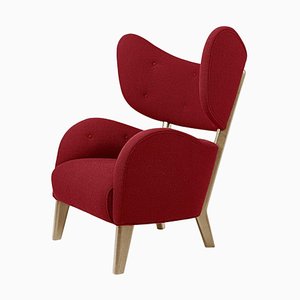 Red Raf Simons Vidar 3 Natural Oak My Own Chair Lounge Chair by Lassen