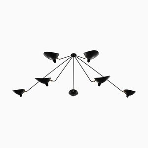 Lampada da soffitto Spider 7 Still Arms di Serge Mouille