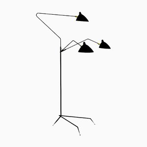 Lámpara de pie 3 brazos giratorios de Serge Mouille