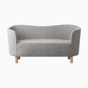 Grey Sahco Zero and Natural Oak Mingle Sofa by Lassen