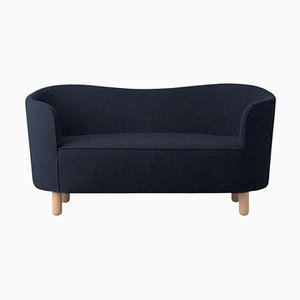 Blue Sahco Zero and Natural Oak Mingle Sofa by Lassen