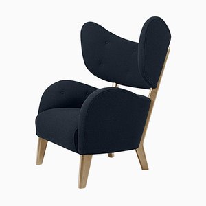 Blue Raf Simons Vidar 3 Natural Oak My Own Chair Lounge Chair by Lassen