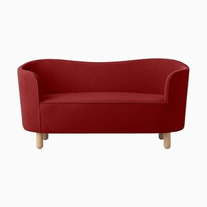 Raf Simons Vidar 3 Mingle Sofa in Red and Natural Oak by Mogens Lassen