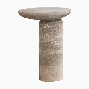 Grey Decomplexe Stone Side Table by Frederic Saulou