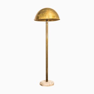 Brass Sculpted Art Deco Floor Lamp by Brajak Vitberg