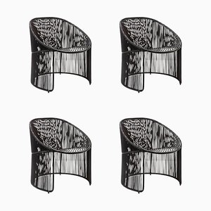 Black Cartagenas Lounge Chairs by Sebastian Herkner, Set of 4