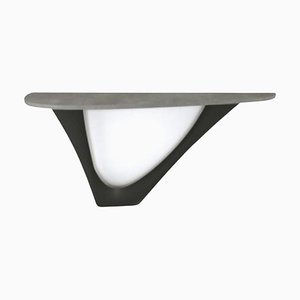 Graphite G-Console Table with Mono Steel Base and Concrete Top by Zieta