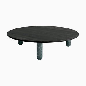 Grande Table Basse Sunday Ronde en Marbre Vert par Jean-Baptiste Souletie