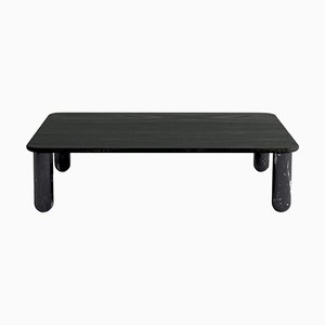 Medium Sunday Coffee Table in Black Wood and Black Marble by Jean-Baptiste Souletie
