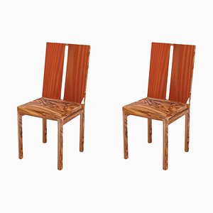 Chaises Stripe par Derya Arpac, Set de 2