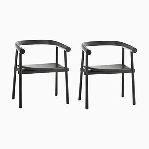 Fauteuils Bridge Altay Noirs par Patricia Urquiola, Set de 2