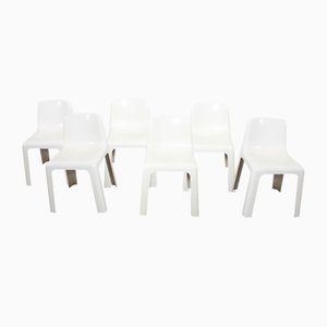 Fiberglass Ozoo 700 Dining Chairs attributed to Marc Berthier for Roche Bobois, 1970s, Set of 6