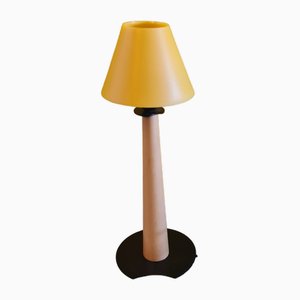 Vintage Table Lamp in Plastic and Wood, 1990s