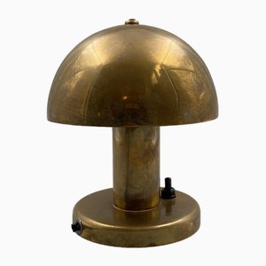 Lampe Mushroom Tile en Laiton dans le style de Josef Hurka, 1930s