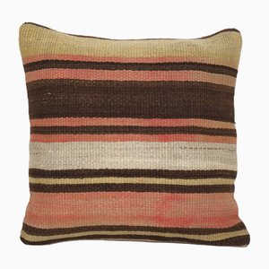 Funda de cojín Kilim turca tejida a mano, década de 2010