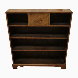 Walnut Open Bookcase in the style of Odeon, 1920s