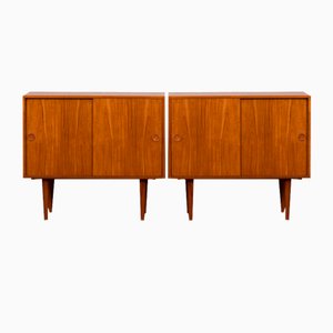 Credenze con cassetti interni in teak in stile di Kai Kristiansen per Feldballes, Danimarca, anni '60, set di 2