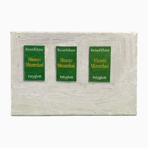 Paintings "Drei Reiseführer für Frau Feldmann" by Peter Zimmermann, Germany, 1992, Canvas