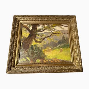Raoul Dosque, 1890s, Oil on Panel, Framed