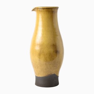 German Studio Pottery Yellow Glazed Vase, 1950s